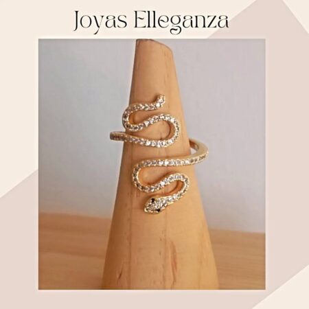 Anillo dorado serpiente